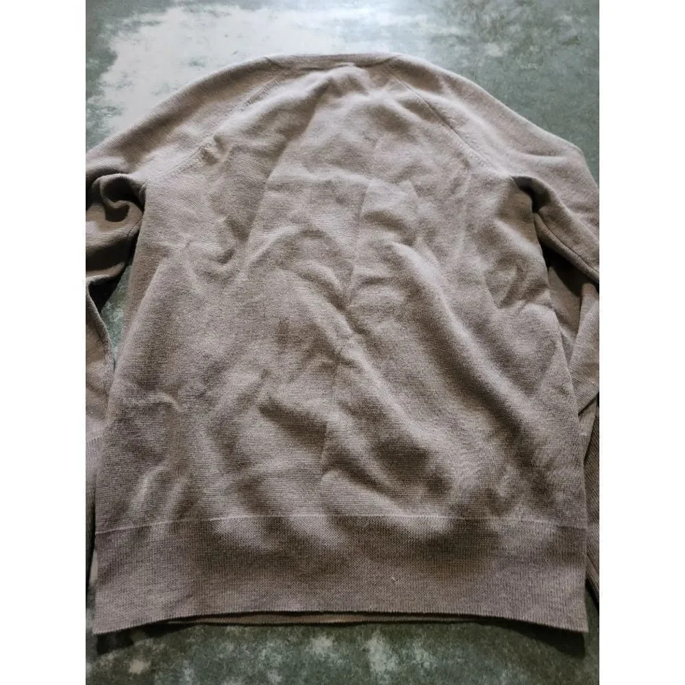 j crew black and brown striped side zipper sweater sz XS